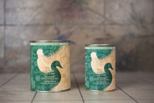 Duo Ente & Huhn mit Hirse, Kürbis und Birne